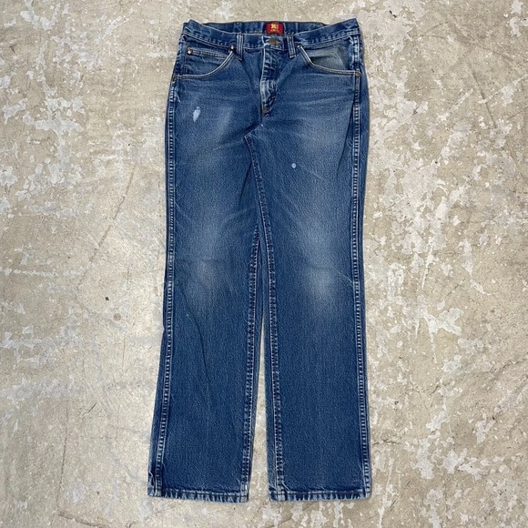 Wrangler Jeans Mens 32x31 Blue Pants Slim Cowboy 36MWZ Western Denim Tag 33x32 C - Picture 1 of 16